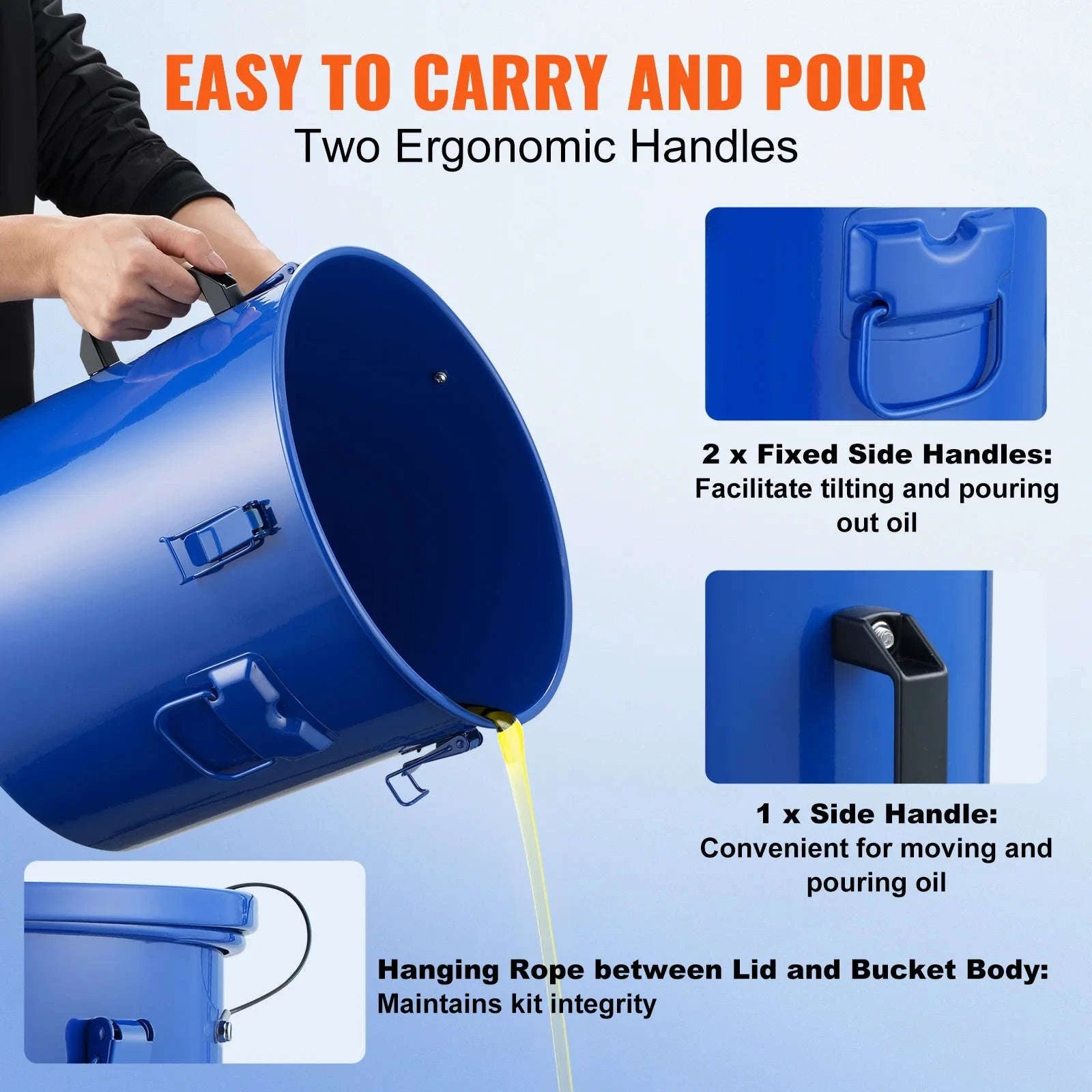 8 Gallon Carbon Steel Fryer Grease Bucket-StainlessSteel8gal / Poland