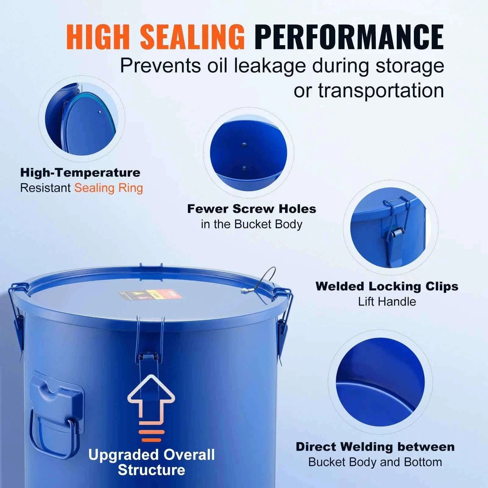 8 Gallon Carbon Steel Fryer Grease Bucket-StainlessSteel8gal / Poland