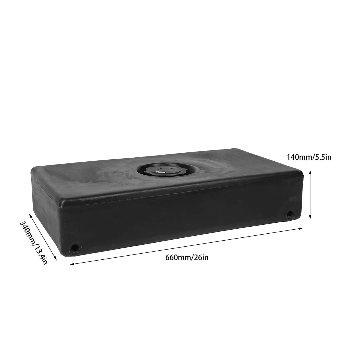 8 Gallon RV Water Holding Tank for Campers, Boats and Trailers-black