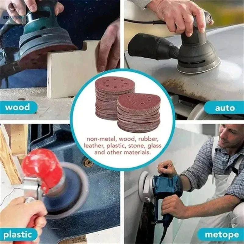 8 Hole Sanding Disc Abrasive Polishing Tool 40–2000 Grit-3000 grit / 50pcs