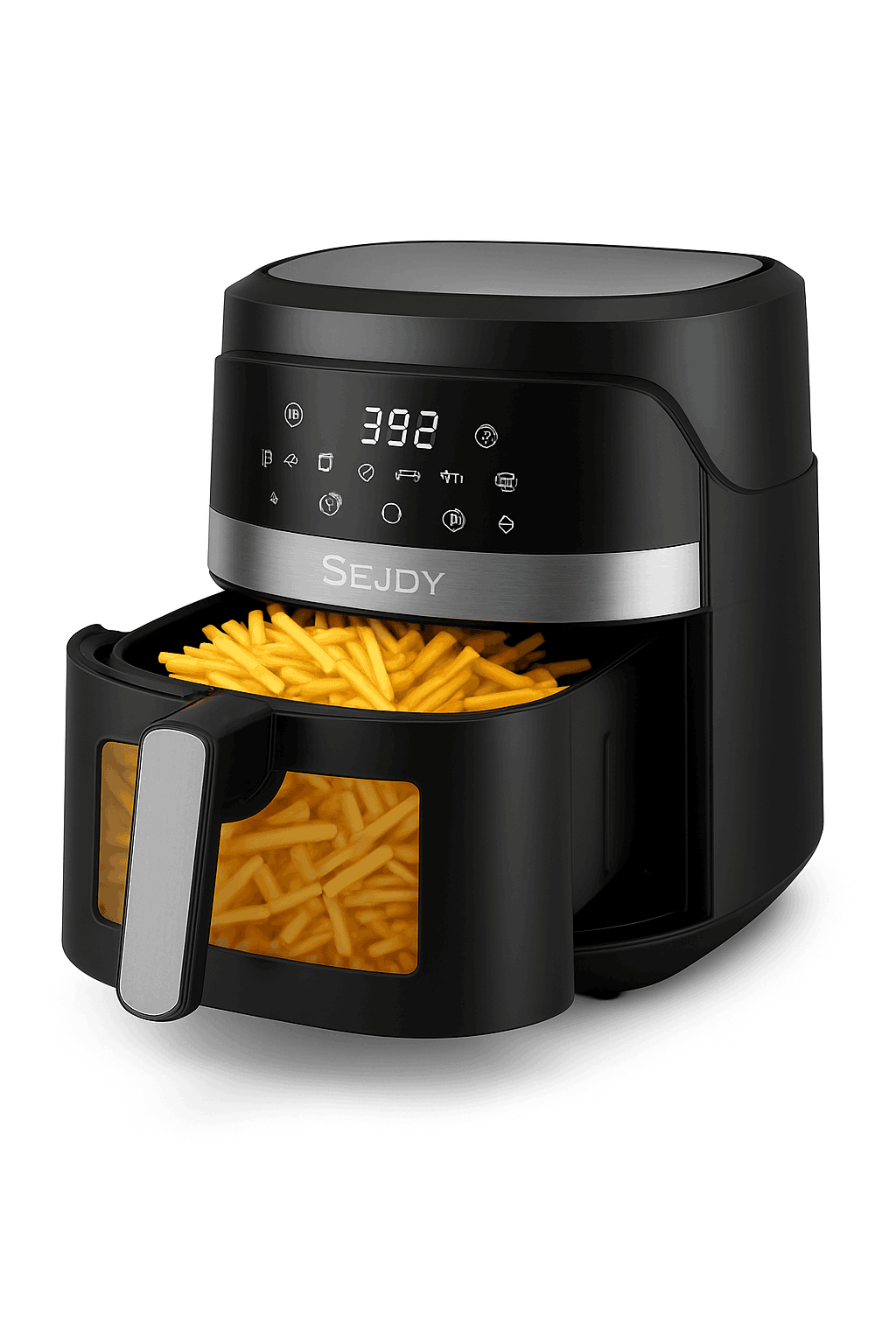 8-in-1 6 Quart Electric Air Fryer Oven-United States / black