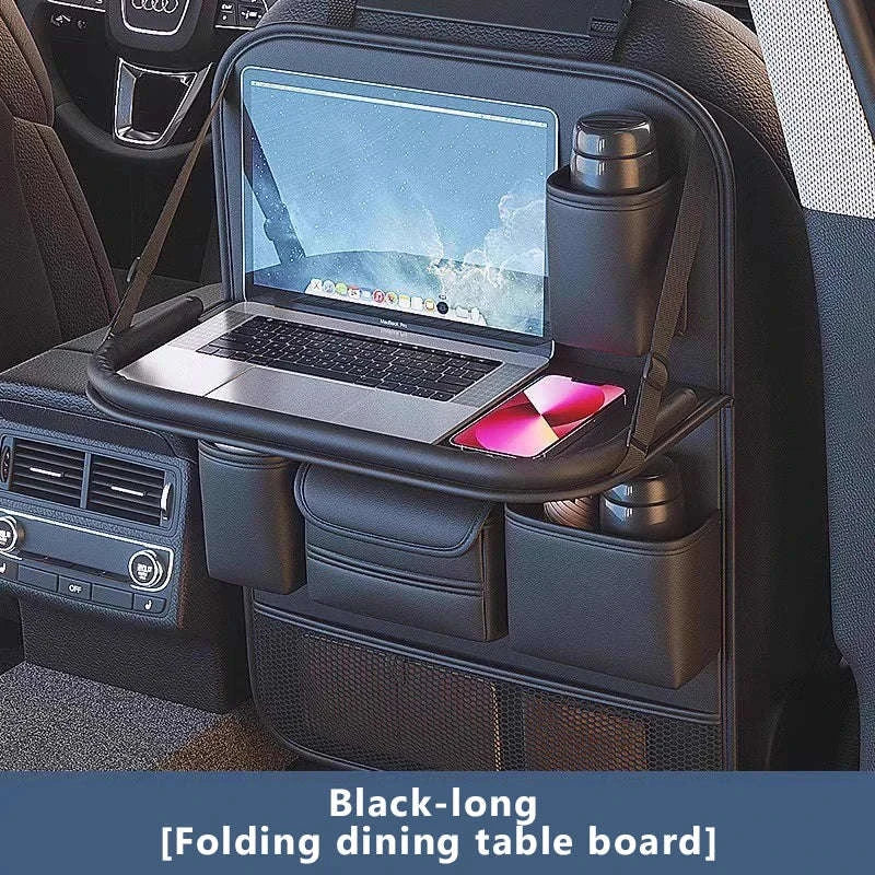 8-in-1 Car Seat Back Storage Bag with Foldable Tray-upgraded version