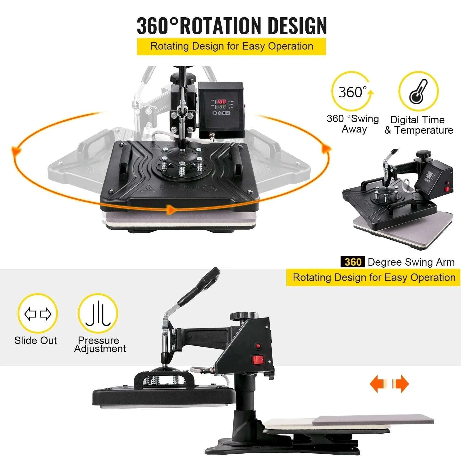 8-in-1 Heat Press Machine 12x15 & 15x15 Sublimation Kit-8 in 1 12 x 15 inch / spain