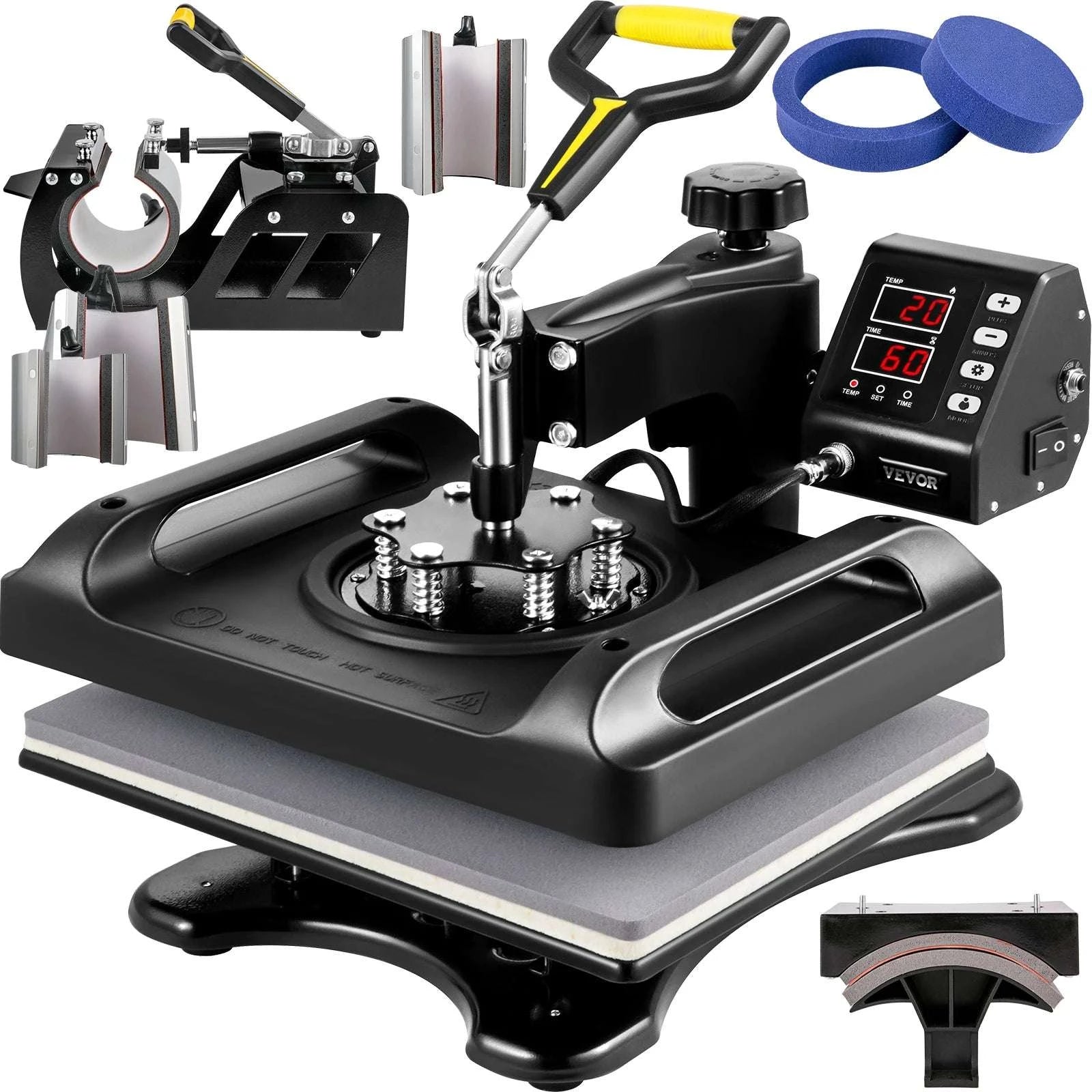 8-in-1 Heat Press Machine 12x15 Combo for T-Shirts, Mugs, Caps-Blue / United States