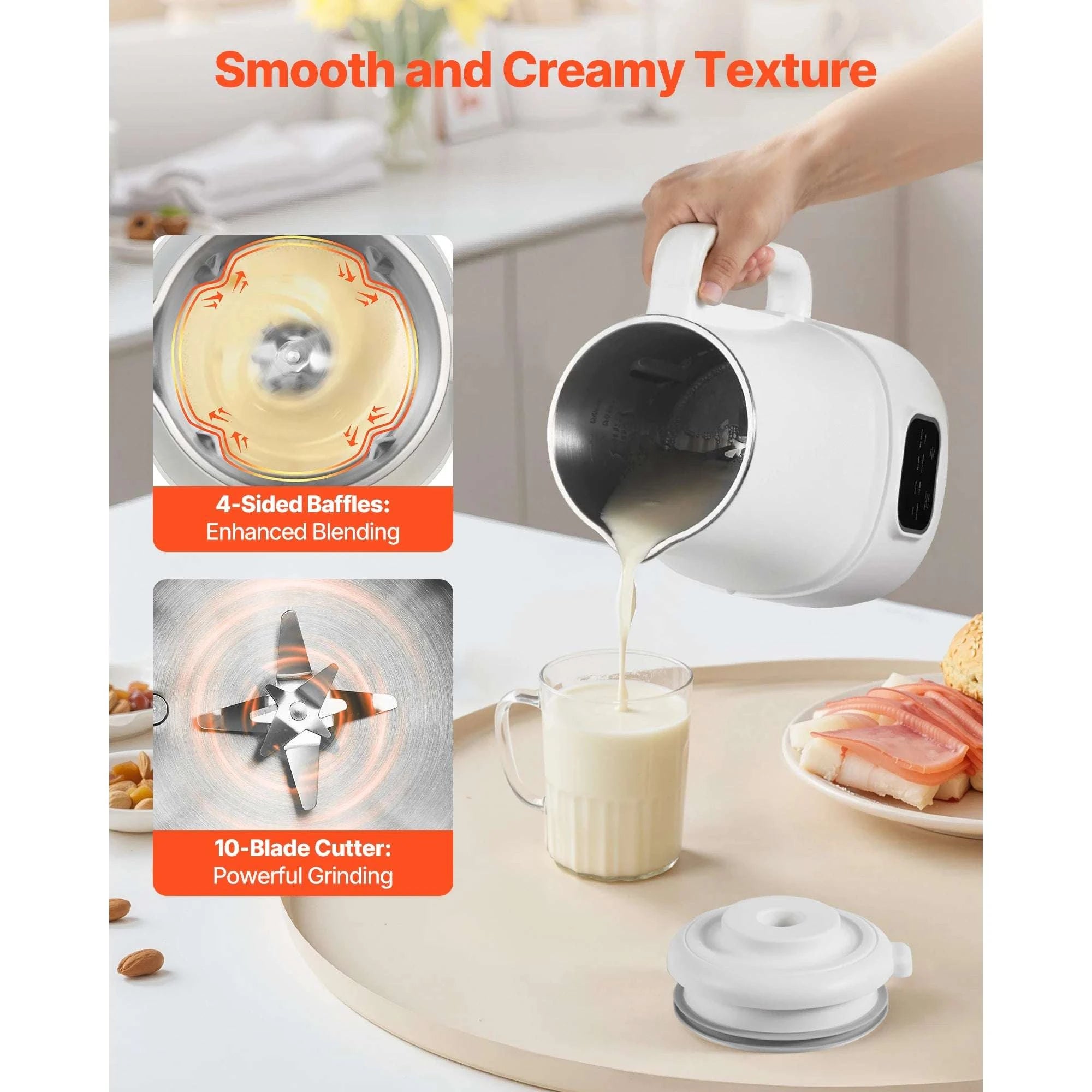 8-in-1 Nut Milk Maker 34oz with Self-Cleaning & 12h Timer-1000ml / United States
