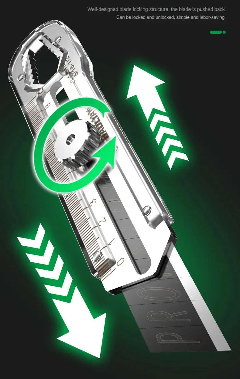 8‑in‑1 Stainless Steel Utility Knife Box Cutter-10 Blades