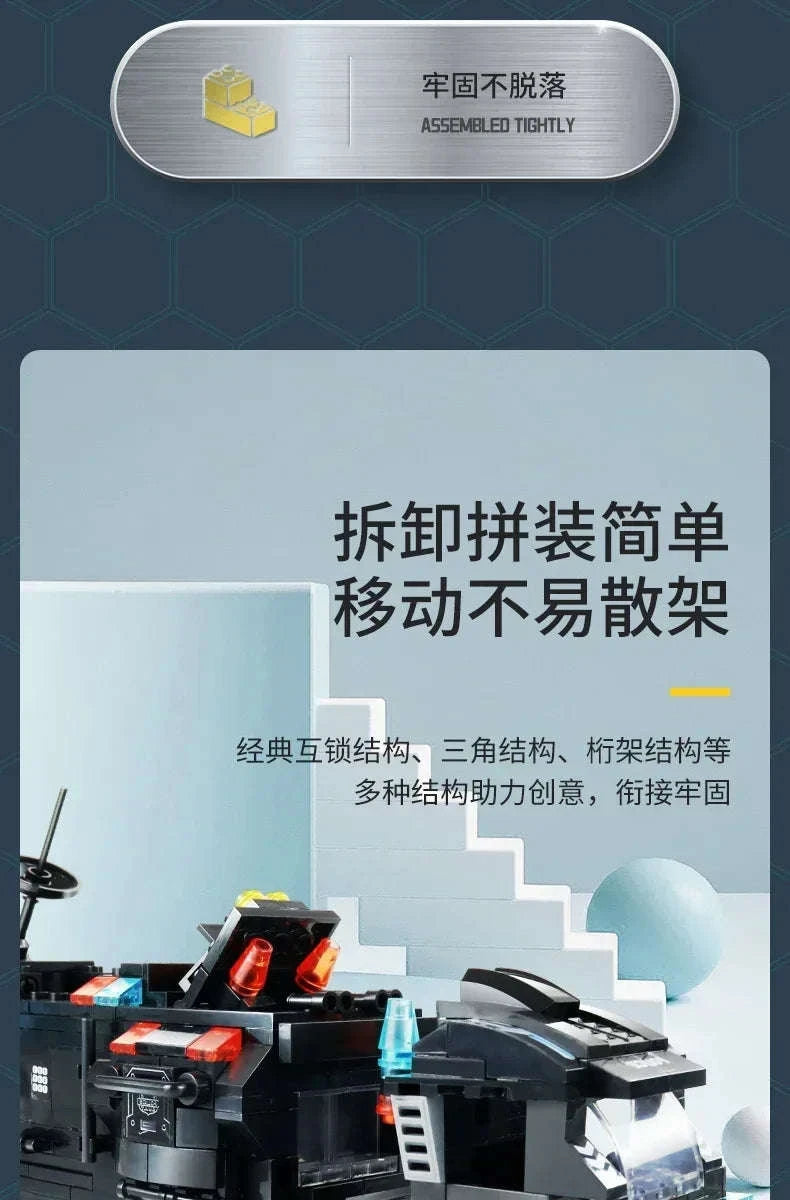 8-in-1 SWAT Police Station Command Truck Building Blocks Set-NO BOX