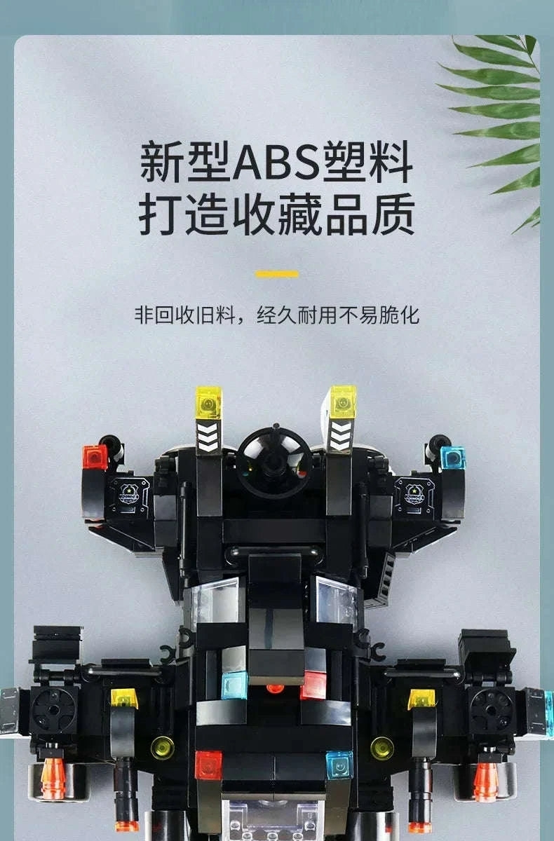 8-in-1 SWAT Police Station Command Truck Building Blocks Set-NO BOX