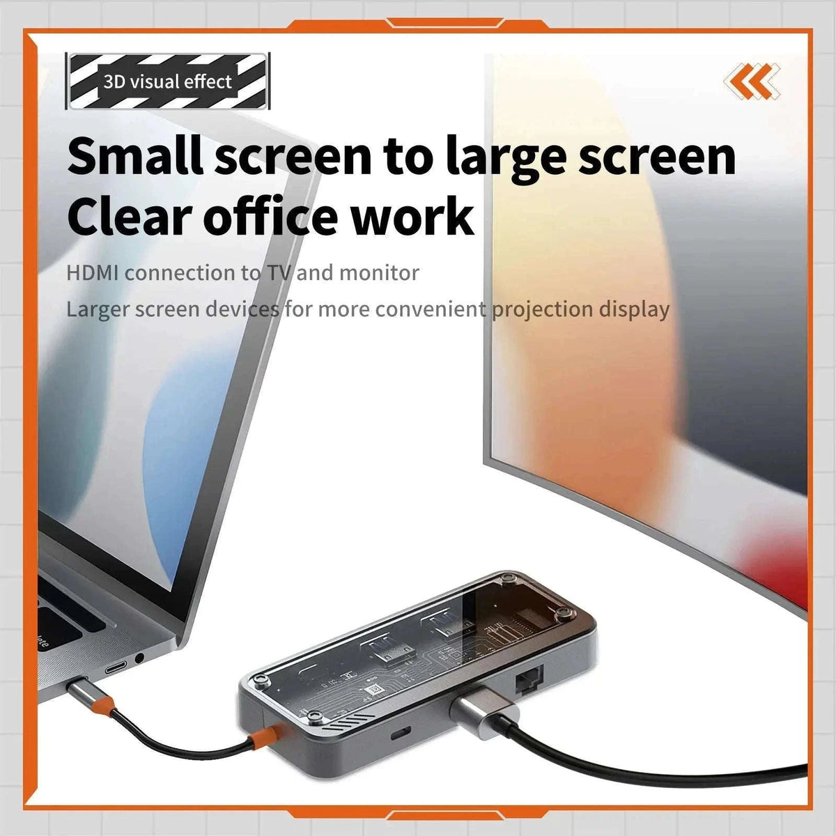 8-in-1 USB-C Docking Station Hub for MacBook Pro & Air-10in1 -SW10V