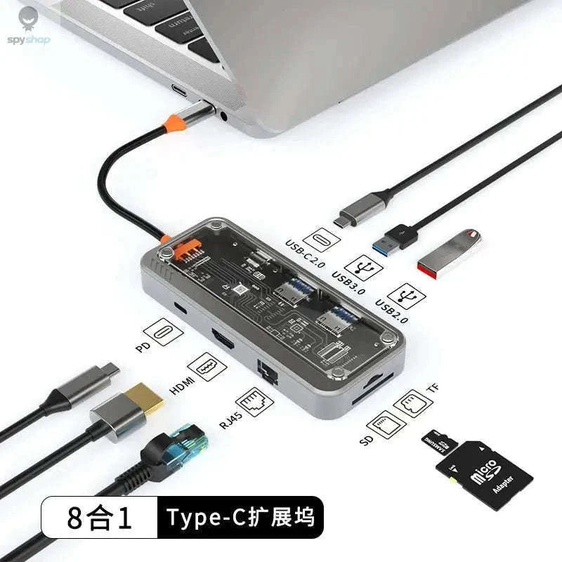 8-in-1 USB-C Docking Station Hub for MacBook Pro & Air-10in1 -SW10V