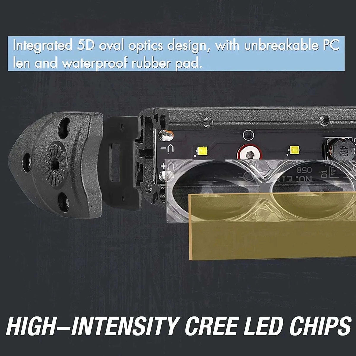 8 Inch 12V 24V Slim LED Light Bar Spotlight Work Light-1pc 8 inch white