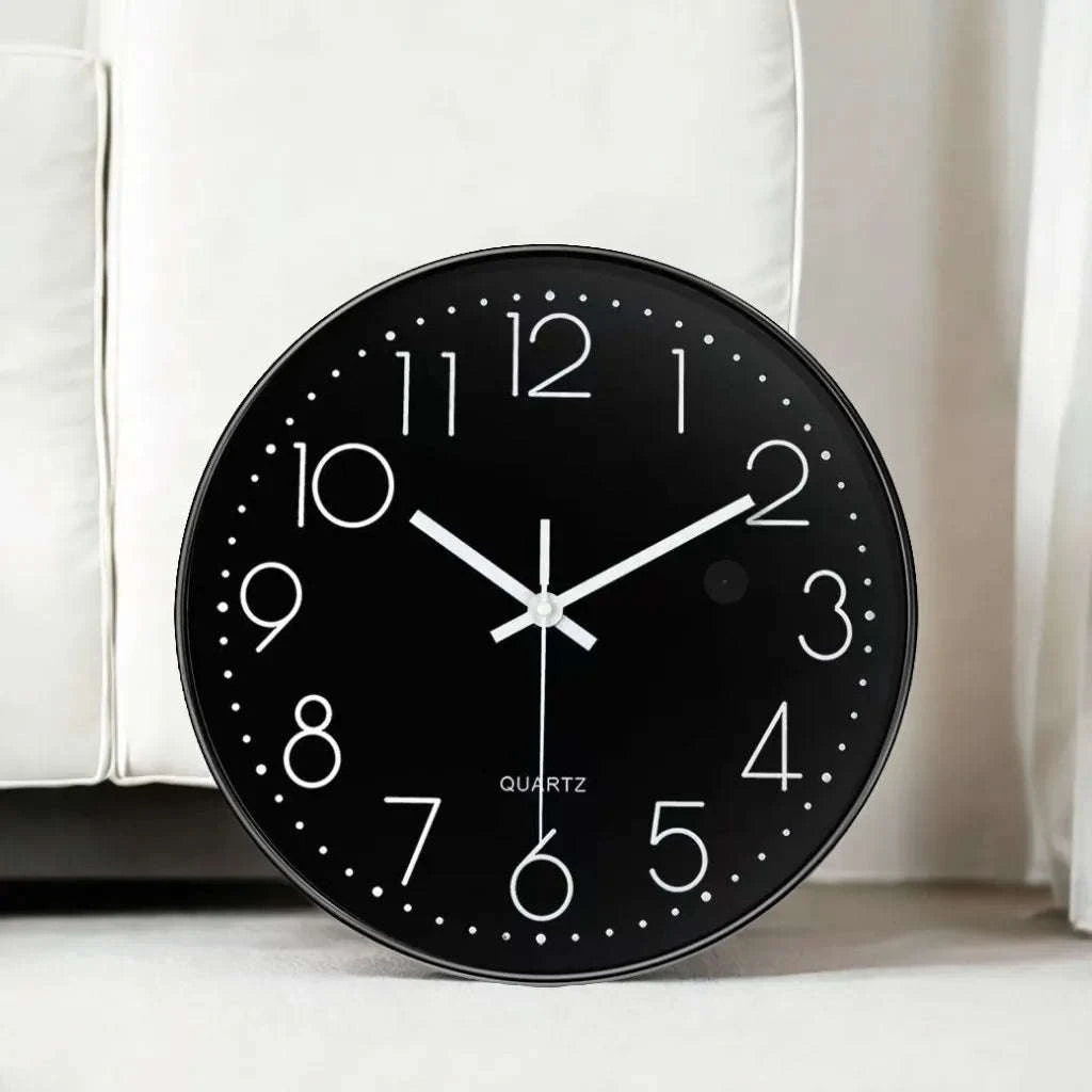 8‑Inch Creative Nanny Wall Clock with Hidden IP Camera-black / Add 64G Card