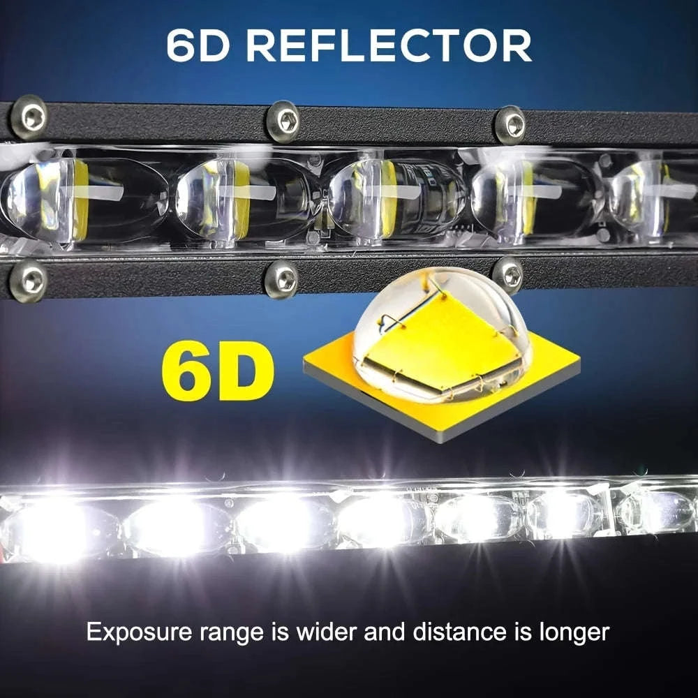 8 Inch LED Light Bar 12V 24V 18W Spot Beam IP68-1pc 8inch white