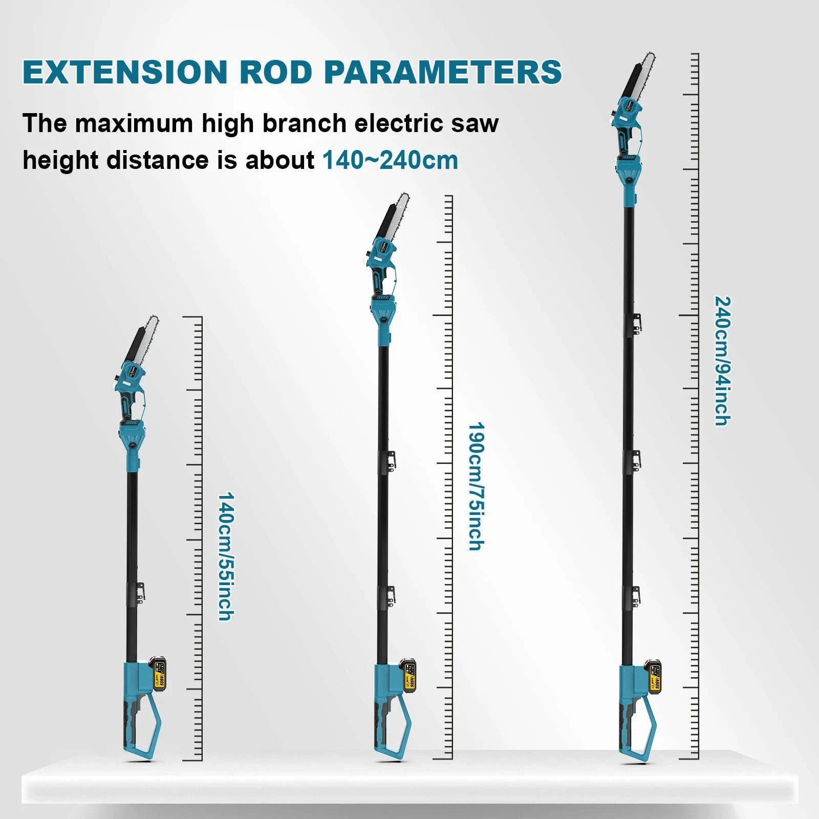 8 Inch Telescoping Pole Electric Chainsaw-1 Battery / Brazil