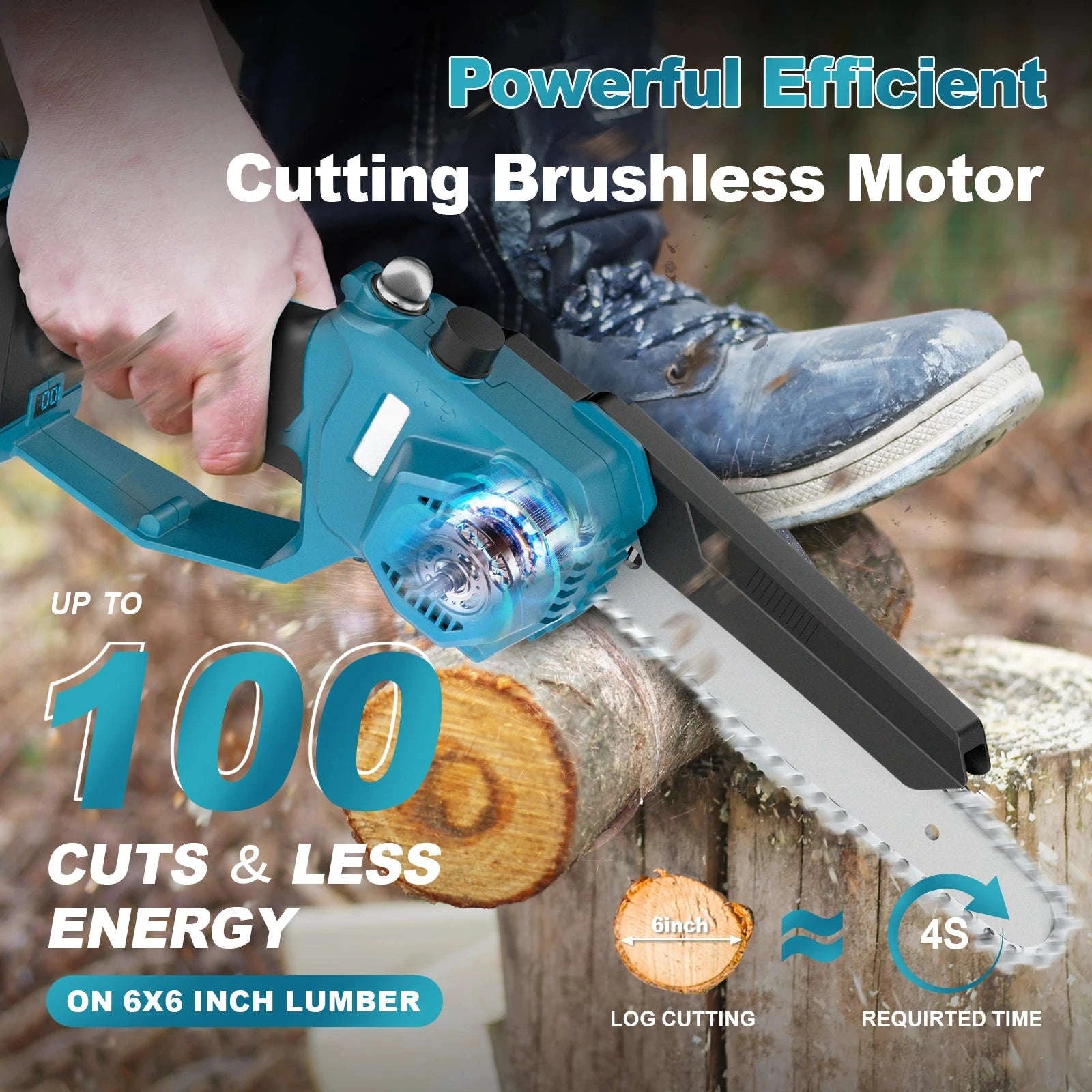 8 Inch Telescoping Pole Electric Chainsaw-1 Battery / Brazil