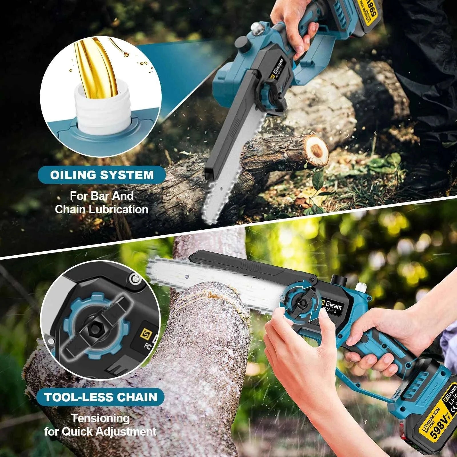 8 Inch Telescoping Pole Electric Chainsaw-1 Battery / Brazil