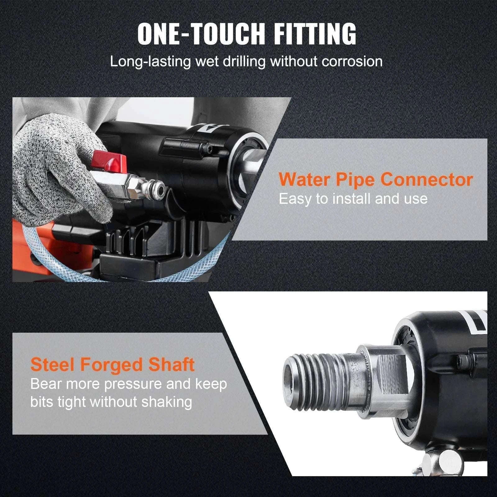 8-Inch Wet & Dry Diamond Core Drill Machine 750RPM Rig Stand-Poland