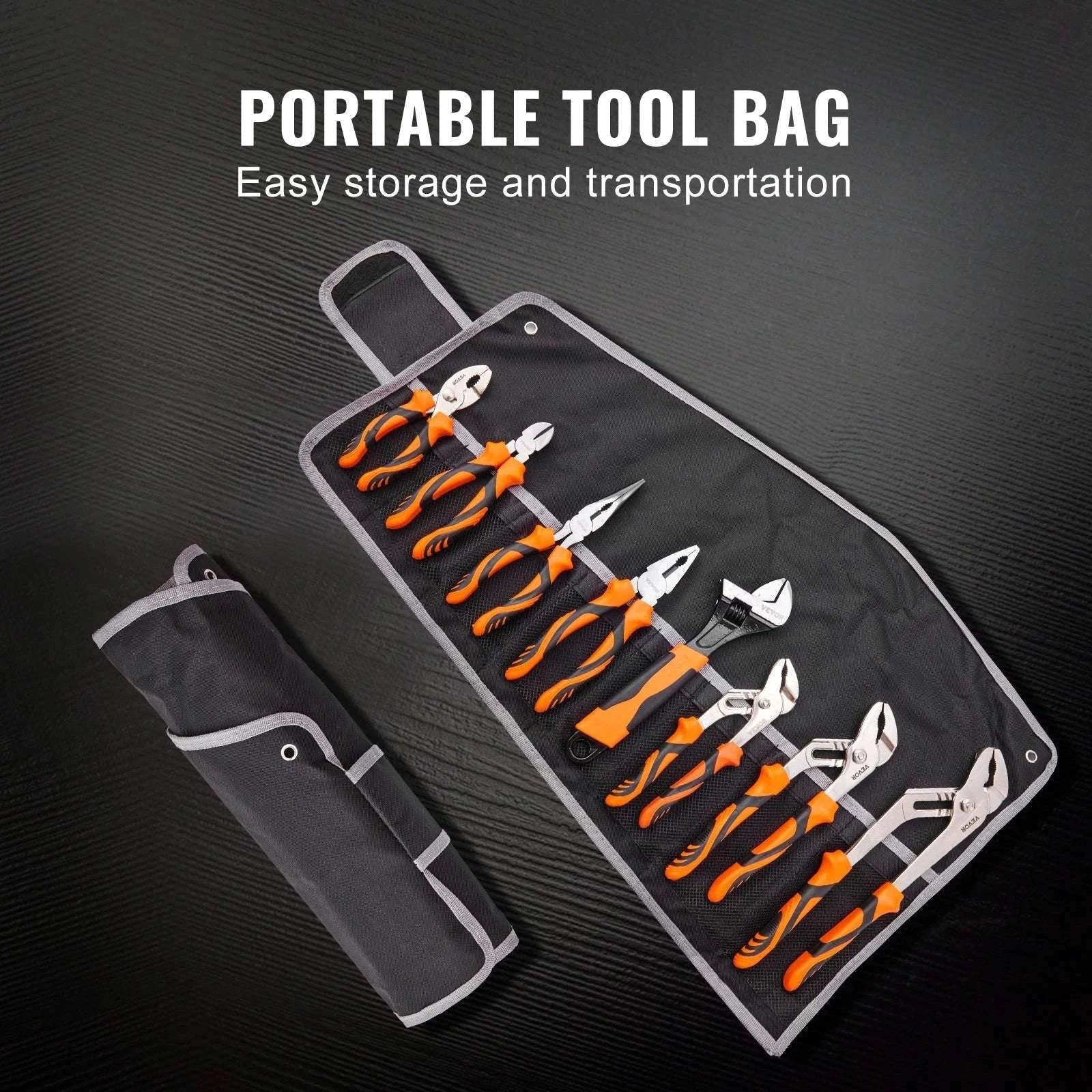 8-Piece Pliers Set with Adjustable Wrench Heavy-Duty Steel Tools Kit-6 to 12 inch 8 sets / United States