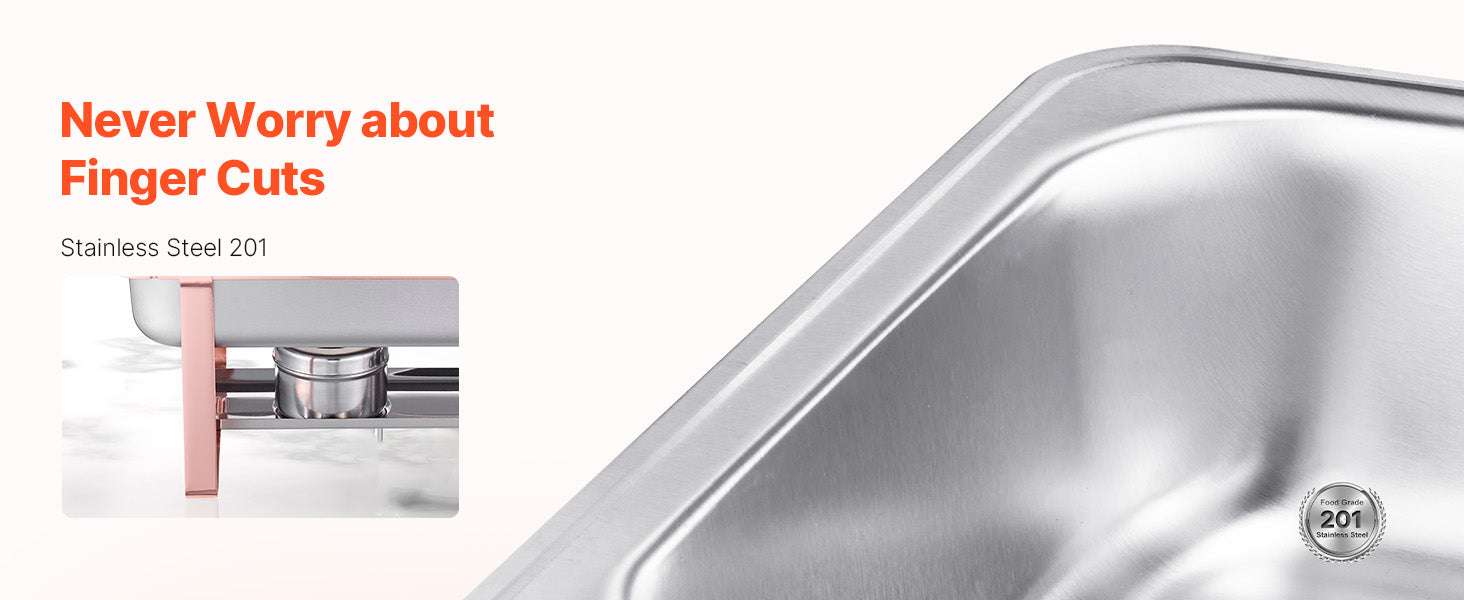 8 Qt Chafing Dish Set (2-Pack) Stainless Steel Buffet Server-Silvery / United States