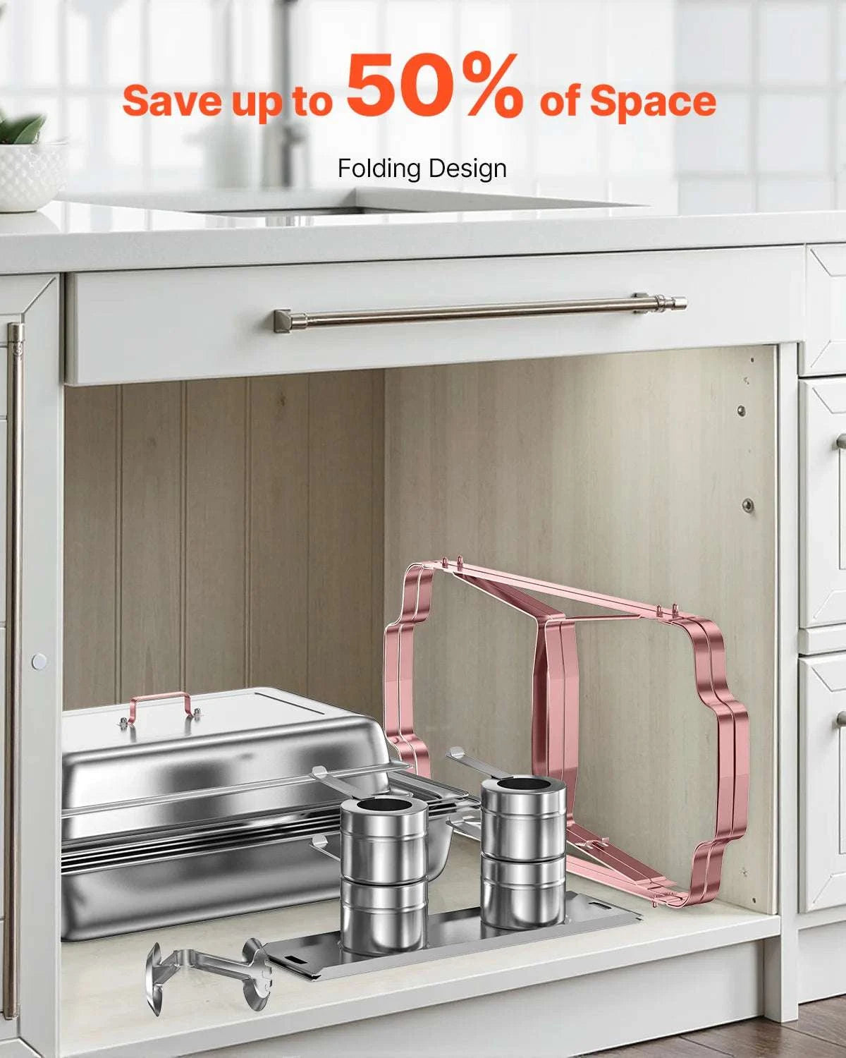 8 Qt Chafing Dish Set (2-Pack) Stainless Steel Buffet Server-Silvery / United States