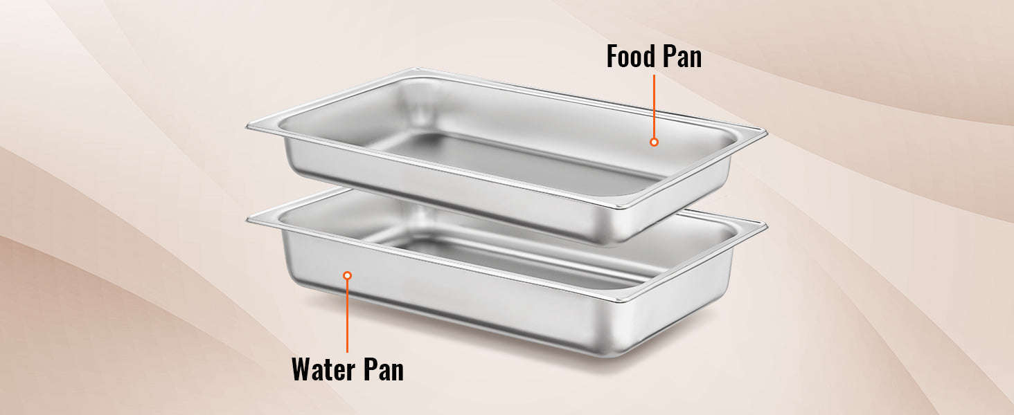 8 Qt Rectangle Chafing Dish Buffet Warmer Set-2 Packs / United States