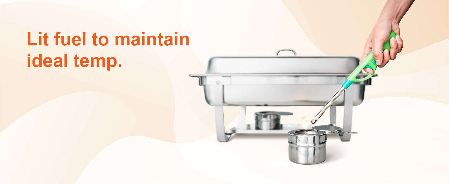 8 Qt Rectangle Chafing Dish Buffet Warmer Set-2 Packs / United States