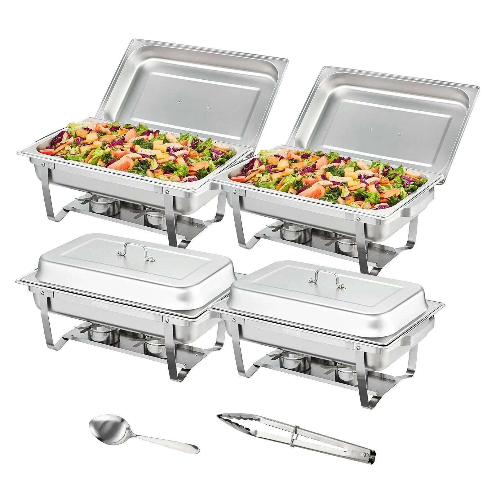 8 Qt Rectangle Chafing Dish Buffet Warmer Set-2 Packs / United States