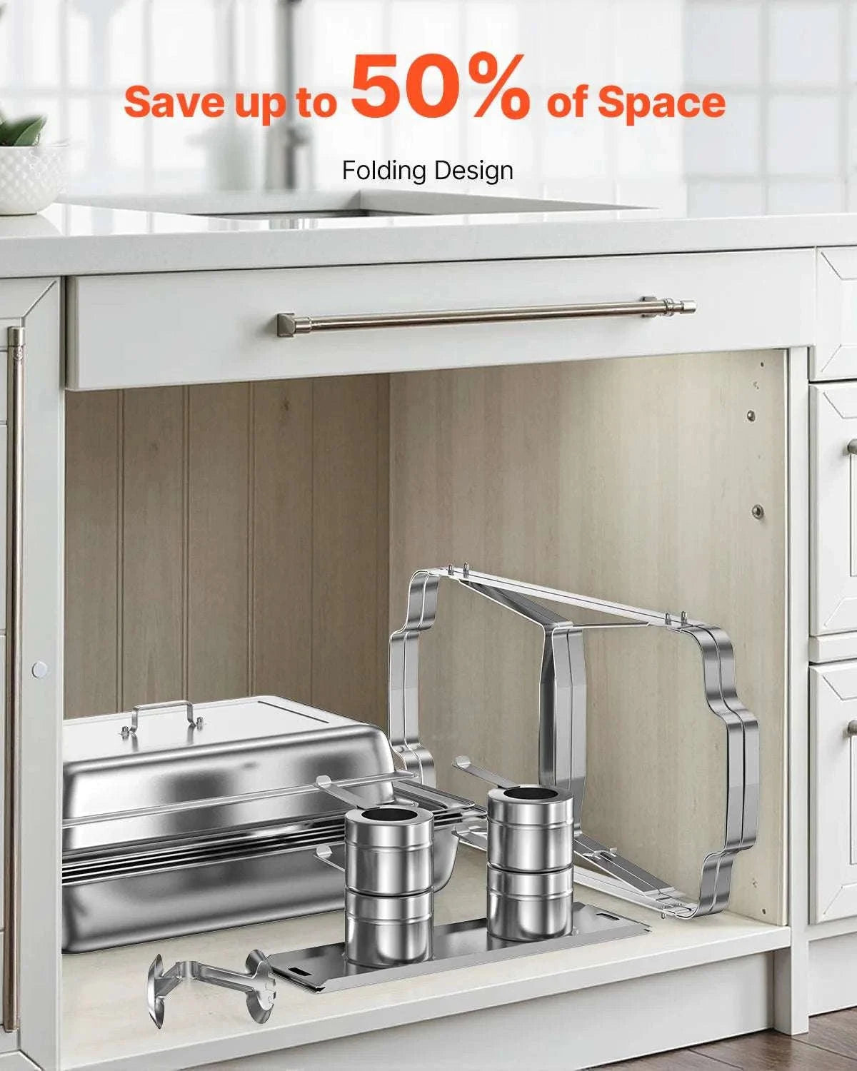 8 Qt Stainless Steel Chafing Dish Buffet Set with Lid (4/6 Pack)-6 packs / CZECH REPUBLIC