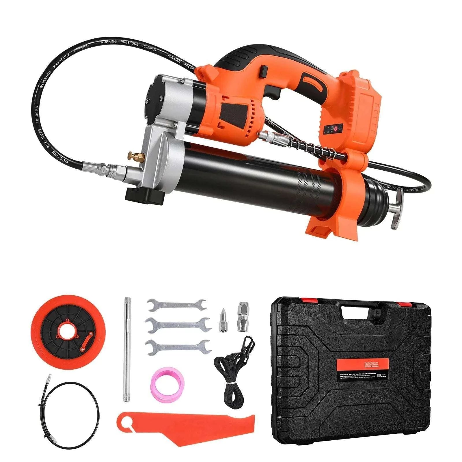 8000 PSI Cordless Electric Grease Gun with 35.4in Hose-8000PSI / United States