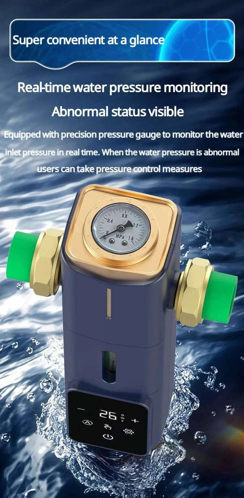 8000L/H Central Water Pre-Filter with Auto Self-Cleaning-Smart Water Purifier / China Mainland