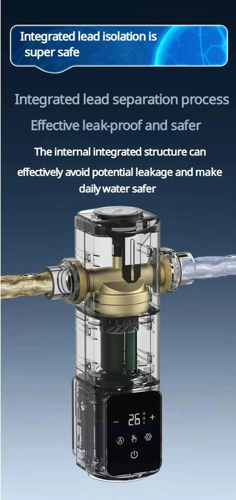 8000L/H Central Water Pre-Filter with Auto Self-Cleaning-Smart Water Purifier / China Mainland