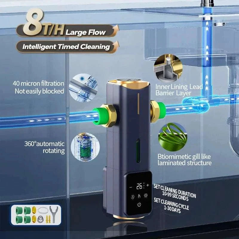 8000L/H Central Water Pre-Filter with Auto Self-Cleaning-Smart Water Purifier / China Mainland