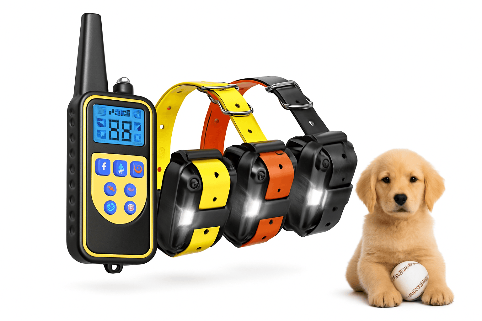 800m Waterproof Dog Training Collar with LCD Remote-G / EU Plug