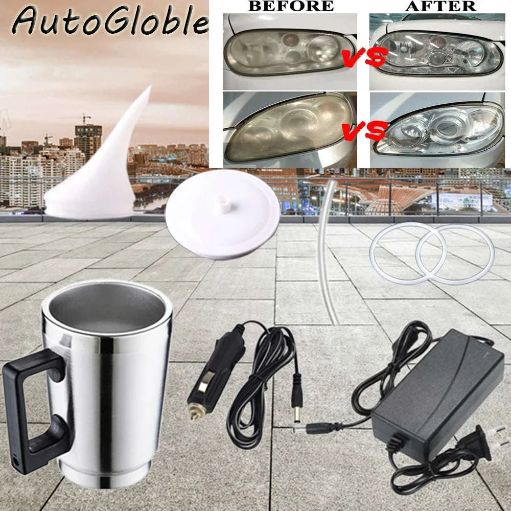 800ML Car Headlight Repair Tool Heating Cup – Professional Restoration System-350ML liquid