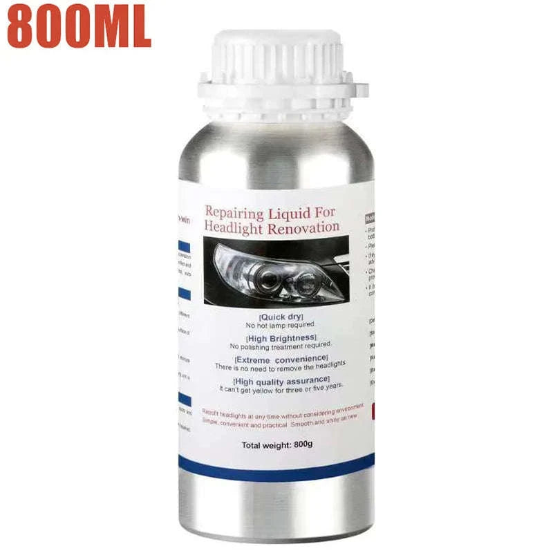 800ML Car Headlight Restoration Kit – Scratch Remover Polish Fluid-Set 4 Carton Kit / United States
