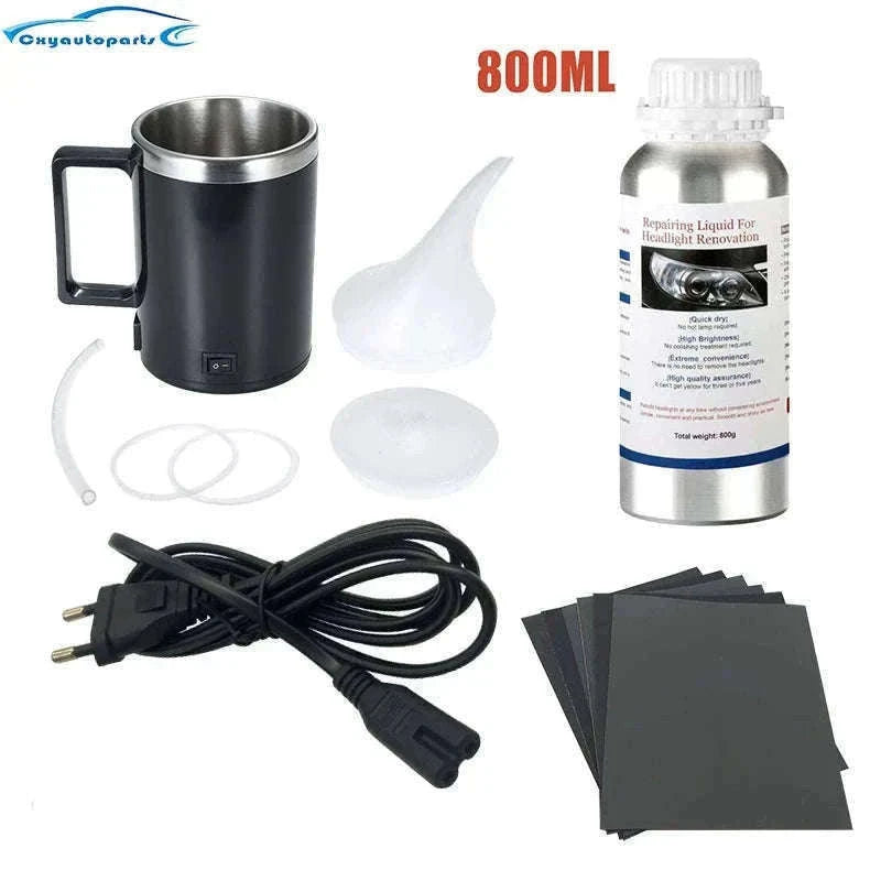 800ML Car Headlight Restoration Kit – Scratch Remover Polish Fluid-Set 4 Carton Kit / United States