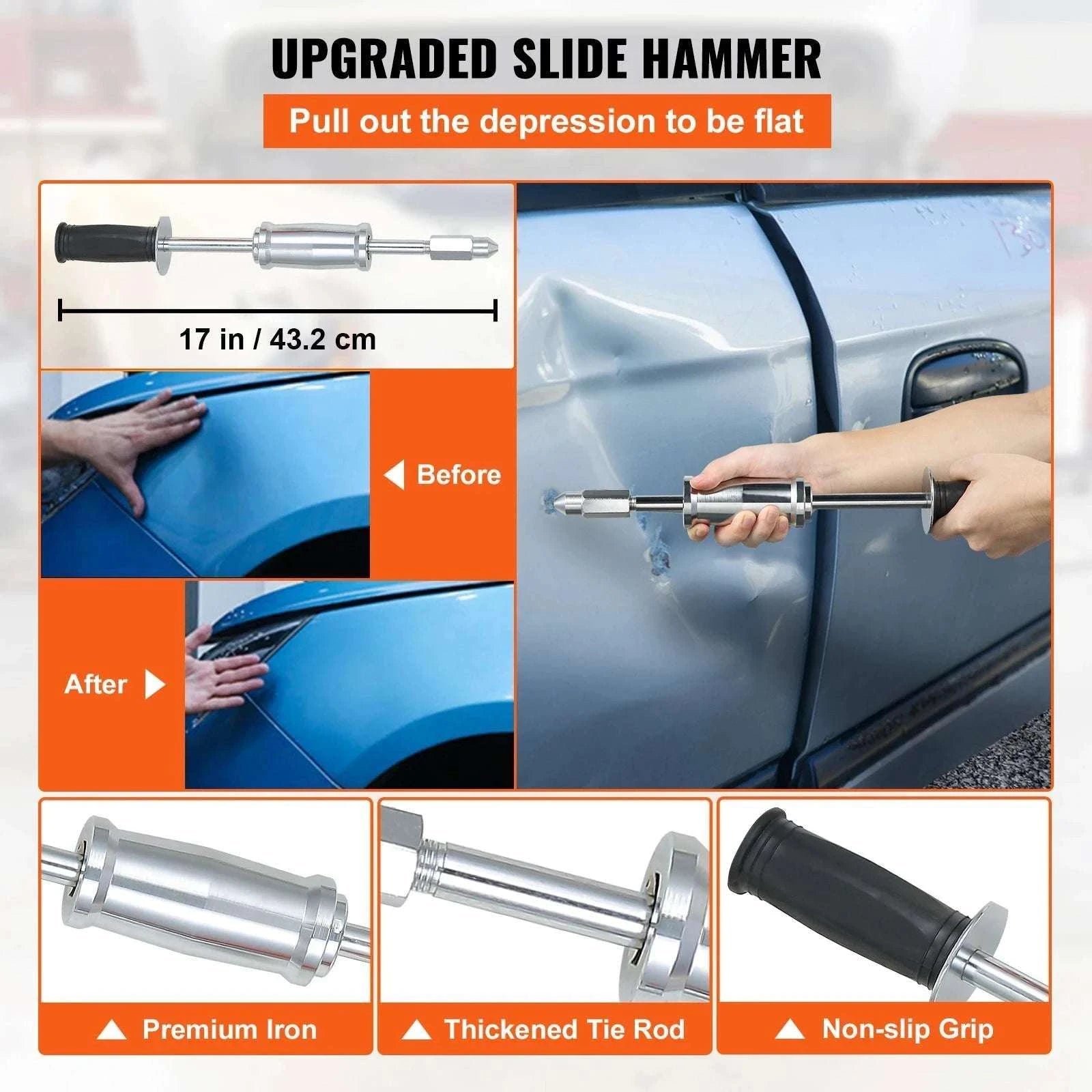 800VA Stud Welder Dent Puller Kit 1600A Auto Body Repair Tool-800VA / United States