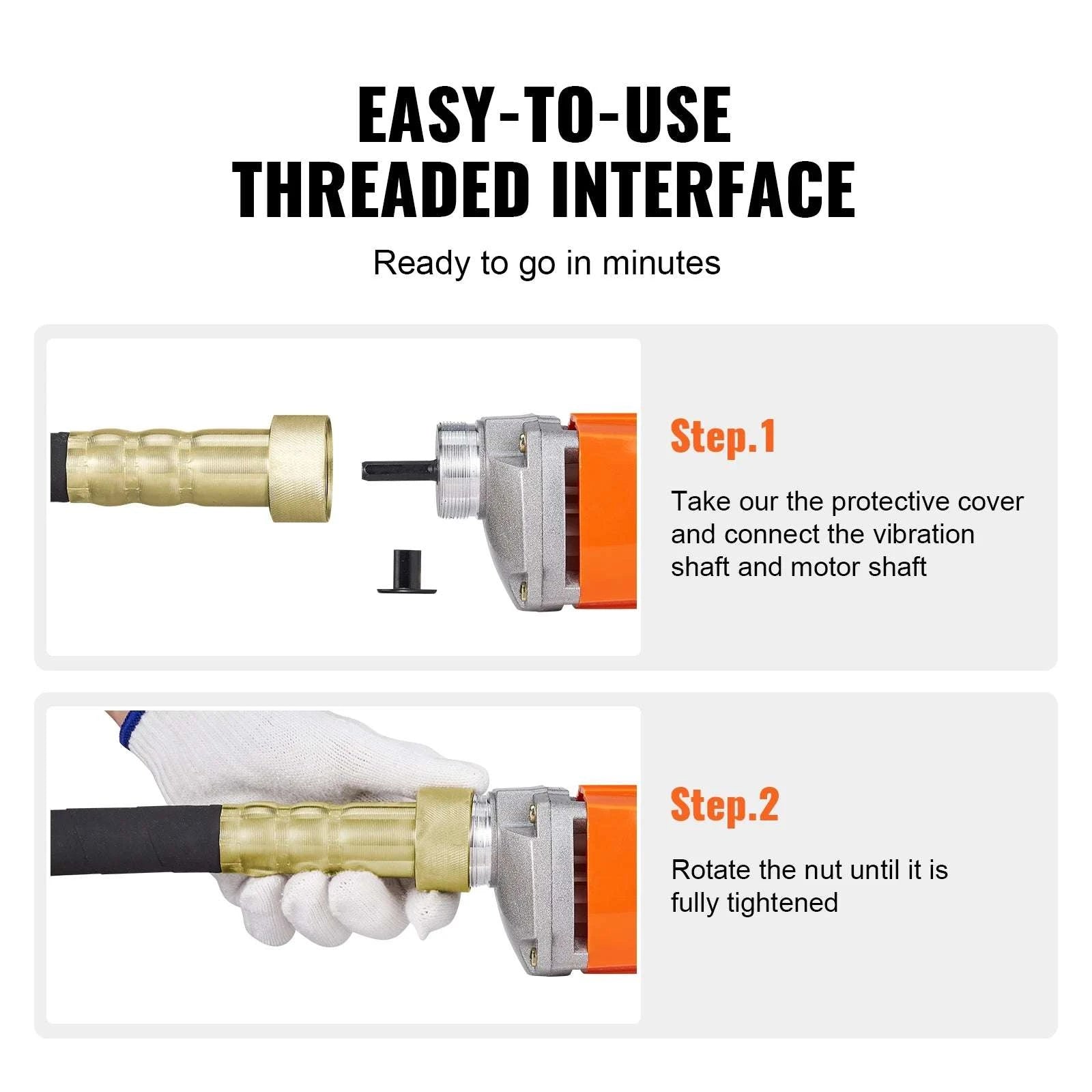 800W Electric Concrete Vibrator 13000VPM Cement Compaction Tool-110v / United States / US