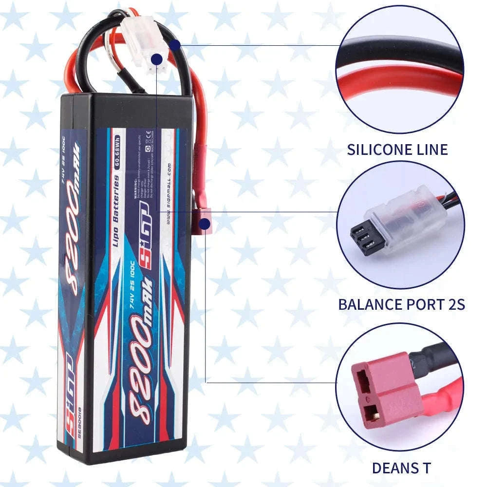 8200mAh Li-Polymer RC Battery 100C-S-8200-3S-100C-EC5 / United States