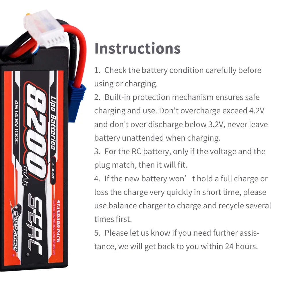 8200mAh Li-Polymer RC Battery 100C-S-8200-3S-100C-EC5 / United States
