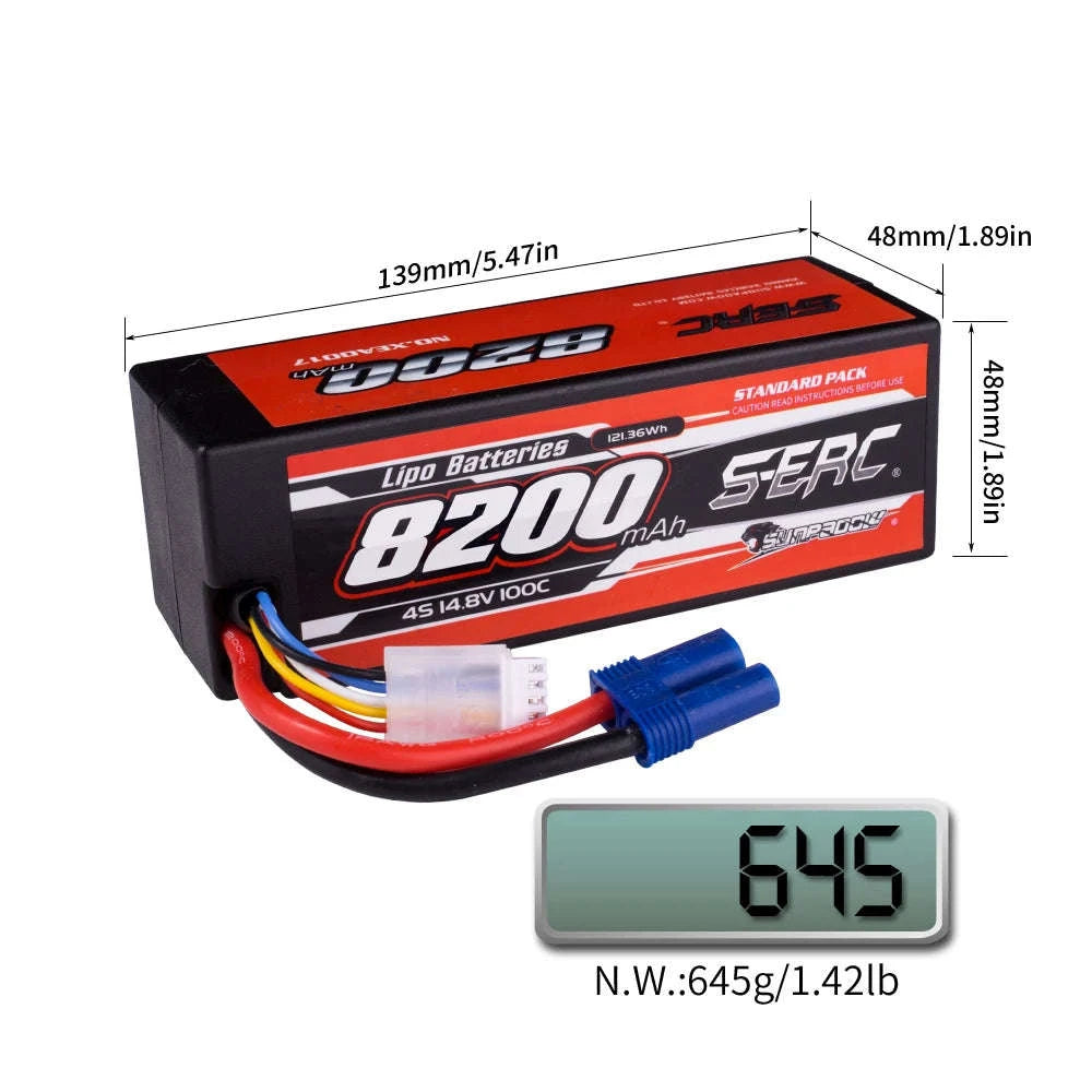 8200mAh Li-Polymer RC Battery 100C-S-8200-3S-100C-EC5 / United States