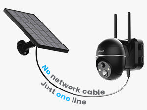 ieGeek 5MP Outdoor PTZ Security Camera with Solar Panel