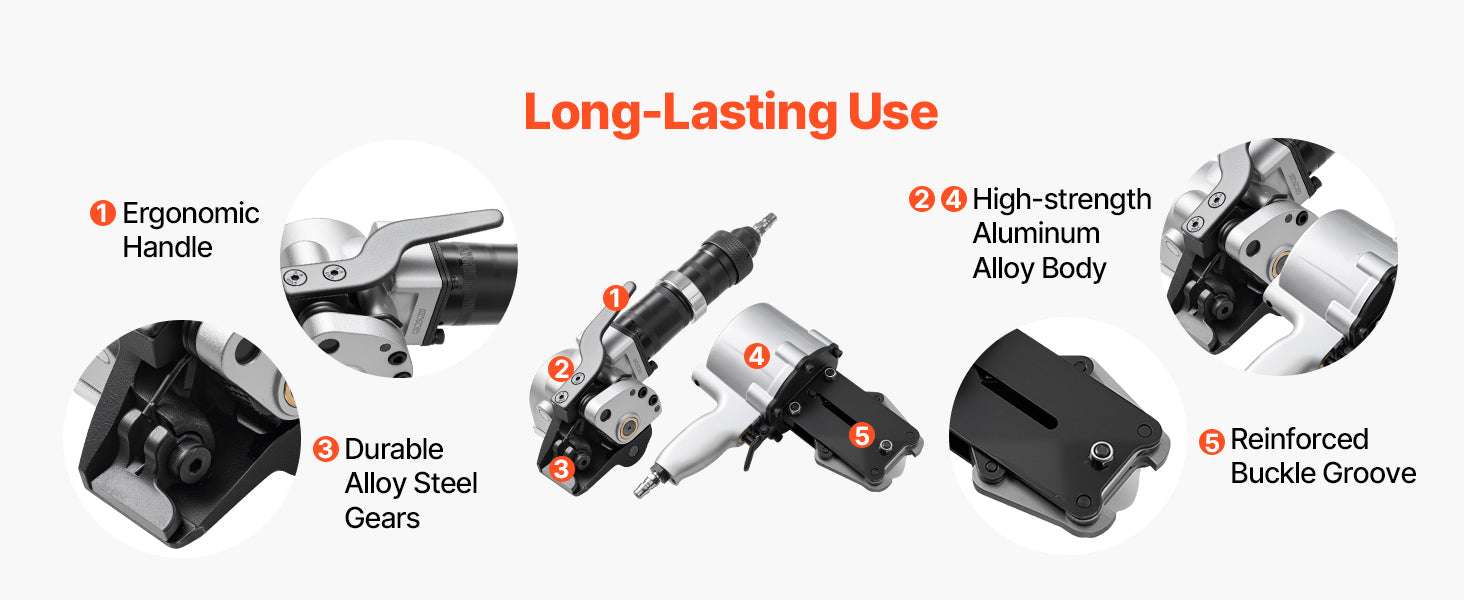 8500N Pneumatic Steel Strapping Machine Split Tensioner & Sealer-32mm Width / United States