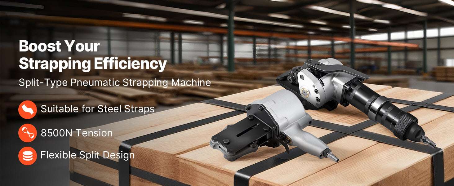 8500N Pneumatic Steel Strapping Machine Split Tensioner & Sealer-32mm Width / United States