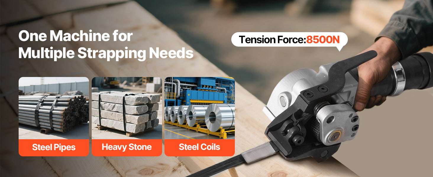 8500N Pneumatic Steel Strapping Machine Split Tensioner & Sealer-32mm Width / United States