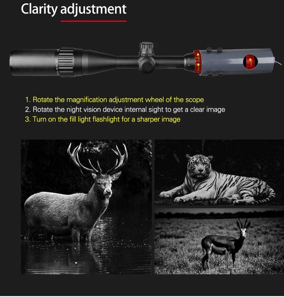 850nm Infrared LED Night Vision Scope Sight-black / United States