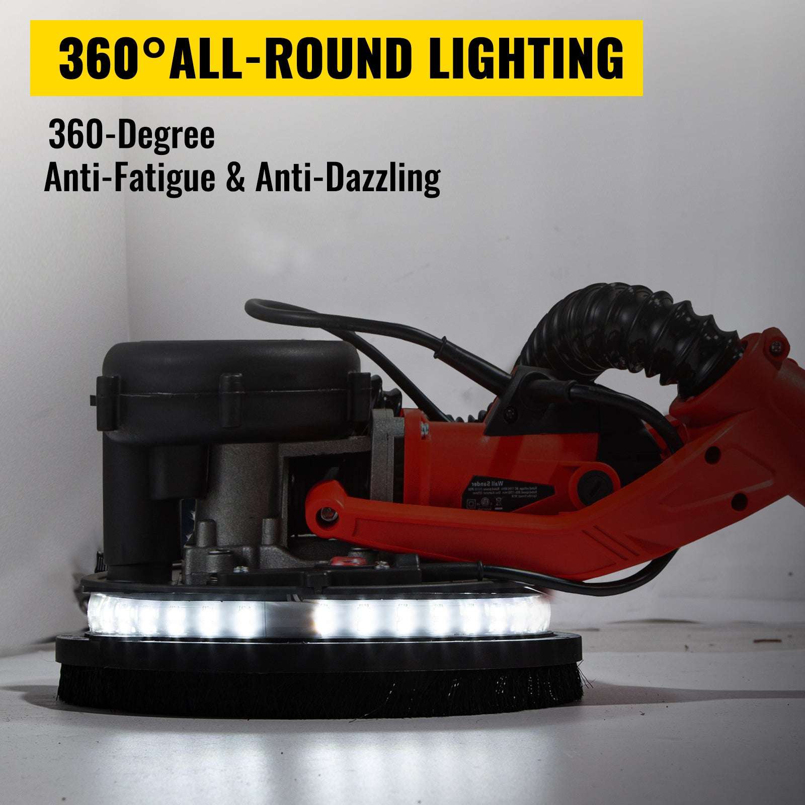 850W Drywall Sander with Variable Speed, LED Light & Extendable Handle-United States