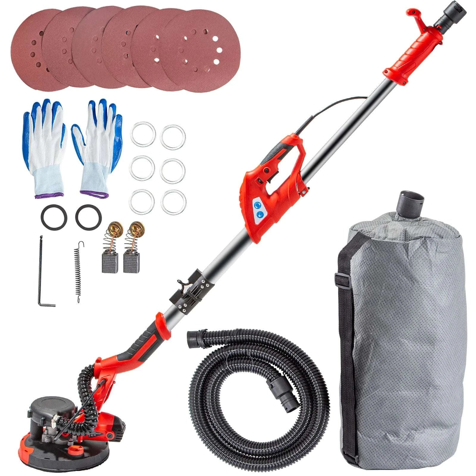 850W Electric Drywall Sander with Variable Speed & Dust Collection-United States