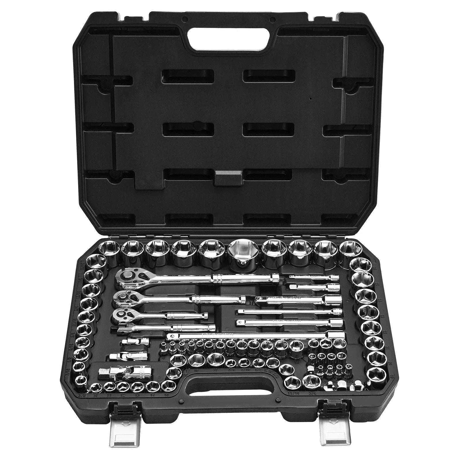 86-Piece Socket and Ratchet Set SAE & Metric Tool Kit-39PCs / United States