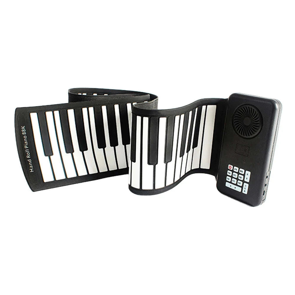88 Keys Roll Up Piano Keyboard with Speaker Portable Foldable-88 Keys / france